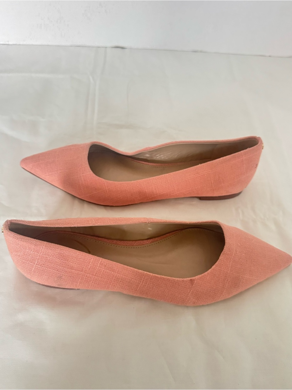 Sam Edelman Pointed Coral Linen Flats Size 8M